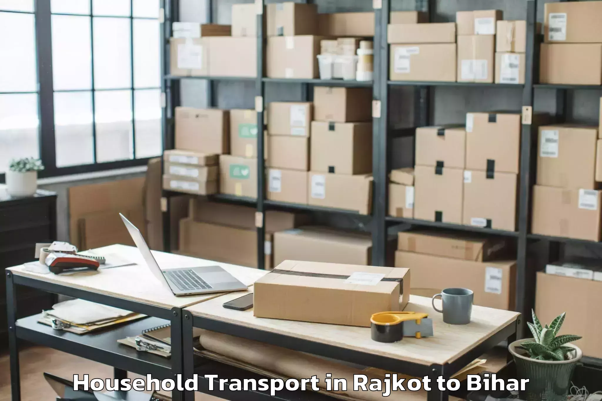 Reliable Rajkot to Ladania Household Transport